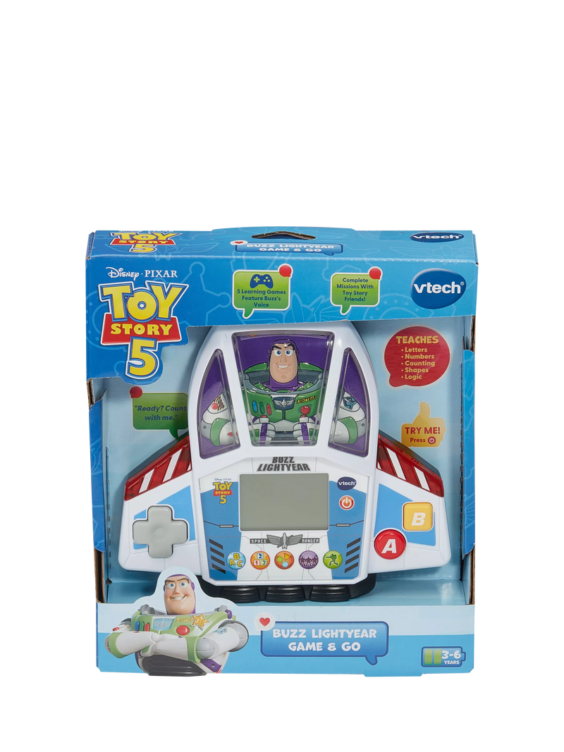 VTech Buzz Lightyear Play & Go handheld learning game, imported from the UK