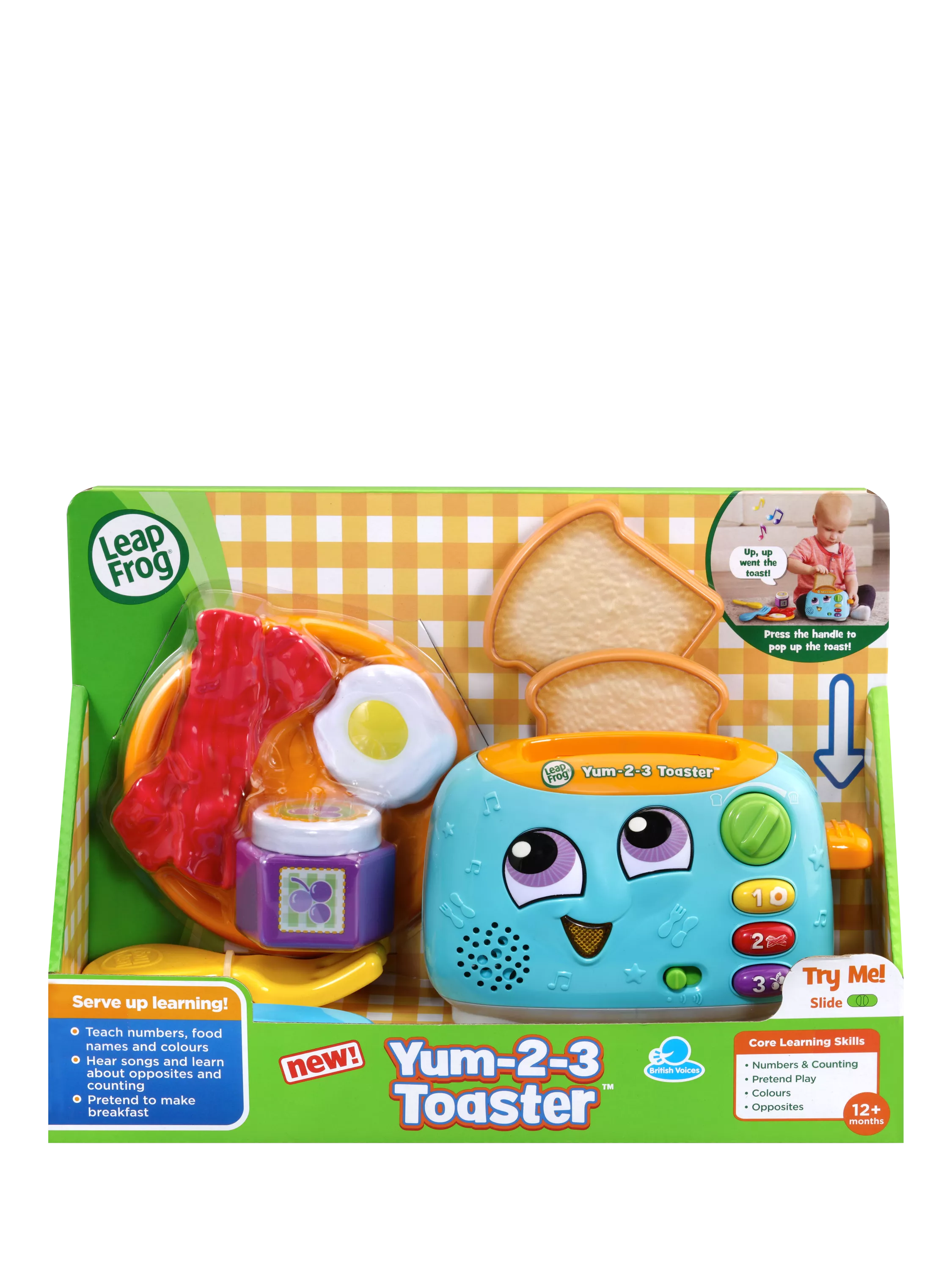LeapFrog toy toaster Yum 2-3 - British product