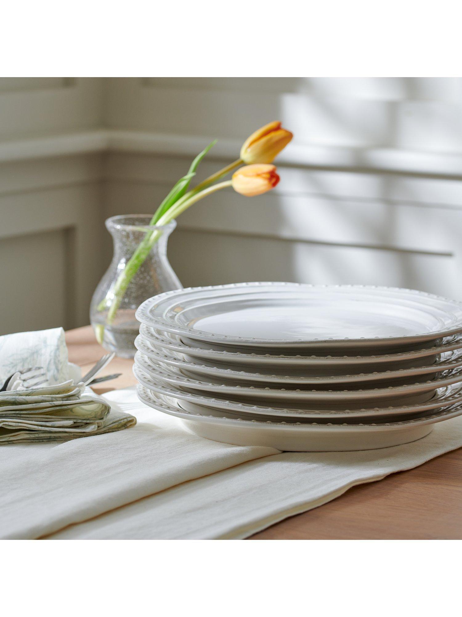 Neptune Bowsley ceramic dinner plate 30cm white, UK version