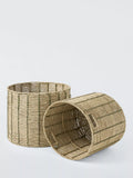 John Lewis green seagrass storage baskets set of 2, imported from the UK