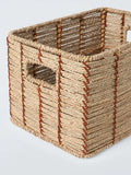 John Lewis seagrass basket set of 2 red natural, imported from the UK