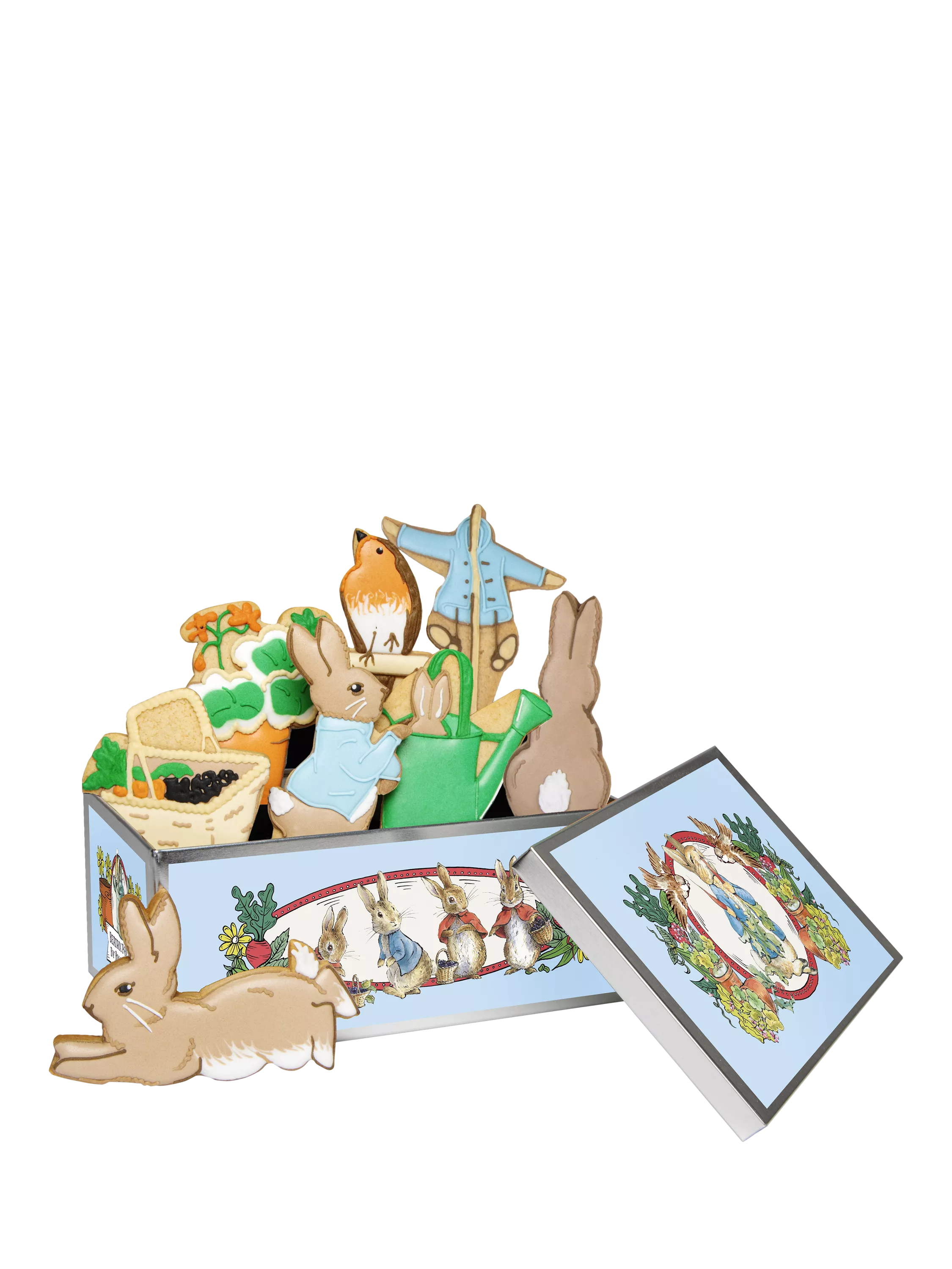 Biscuiteers hand-iced biscuits Peter Rabbit gift tin 120g (British brand)