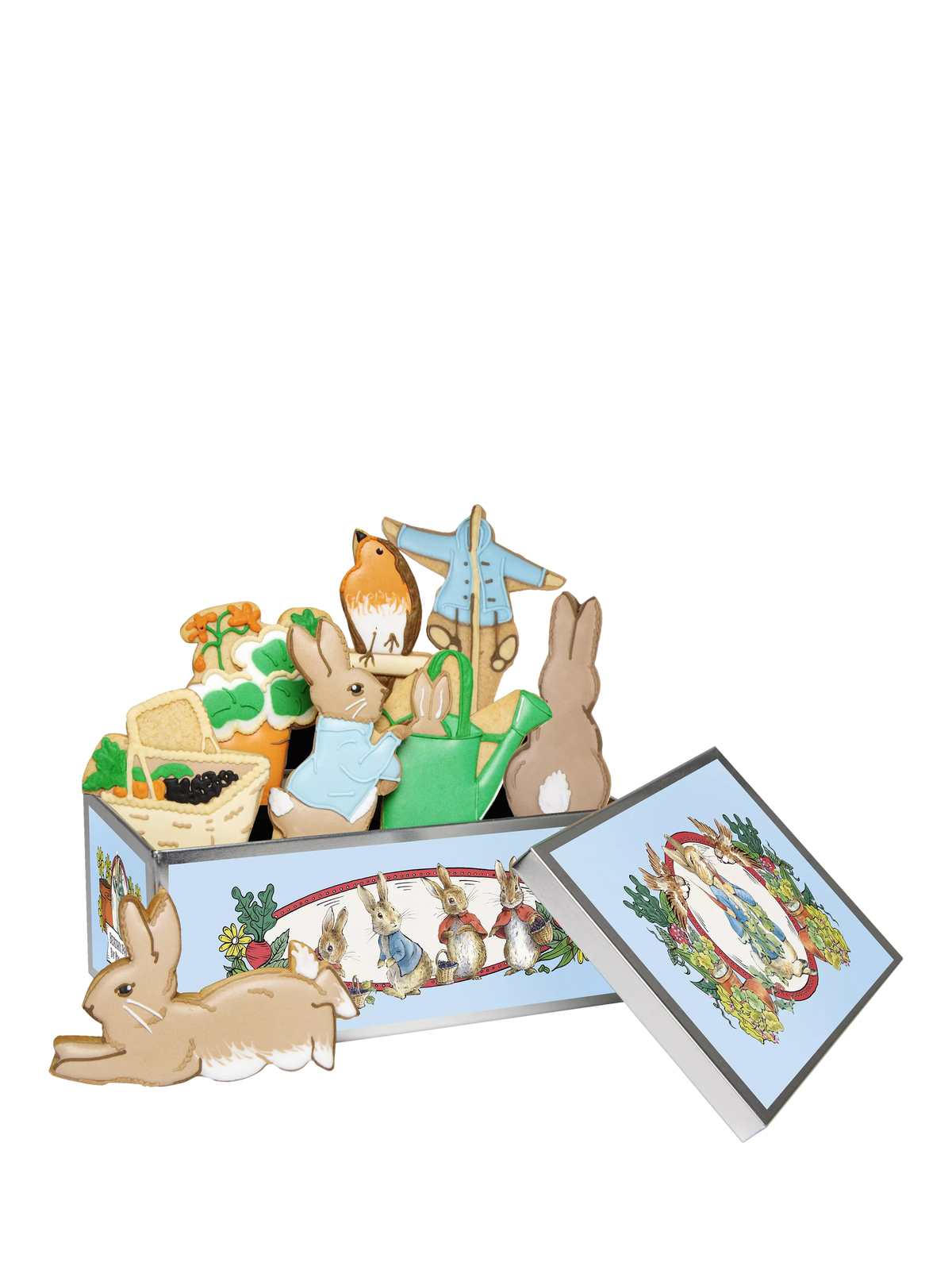 Biscuiteers hand-iced biscuits Peter Rabbit gift tin 120g (British brand)