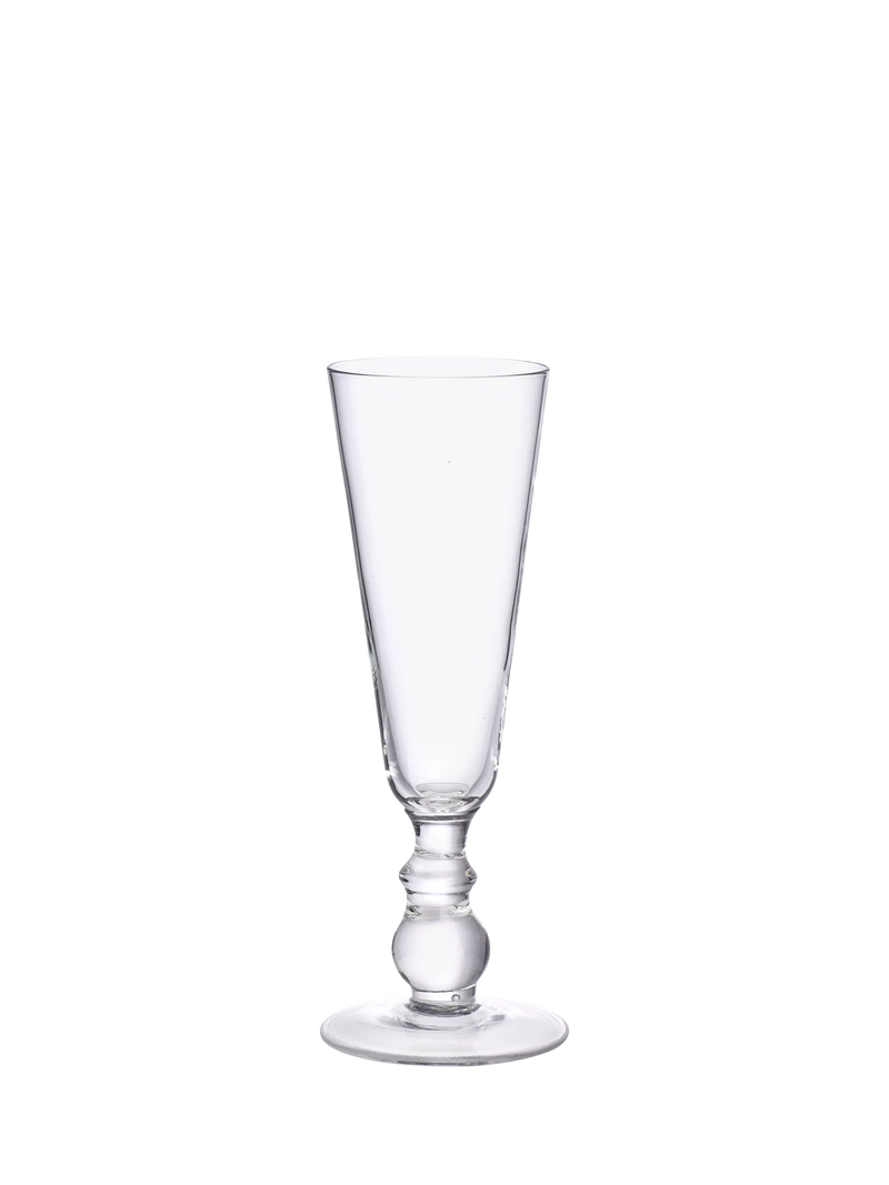 Neptune Greenwich champagne flute set 200ml clear (British brand)