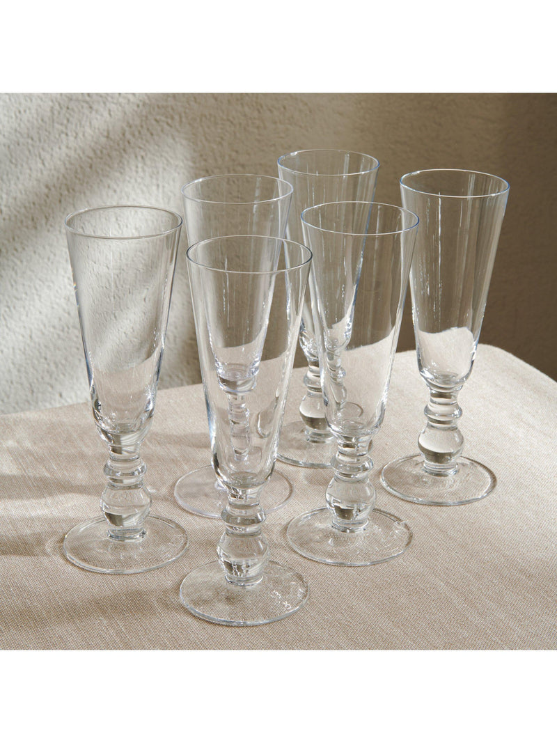 Neptune Greenwich champagne flute set 200ml clear (British brand)