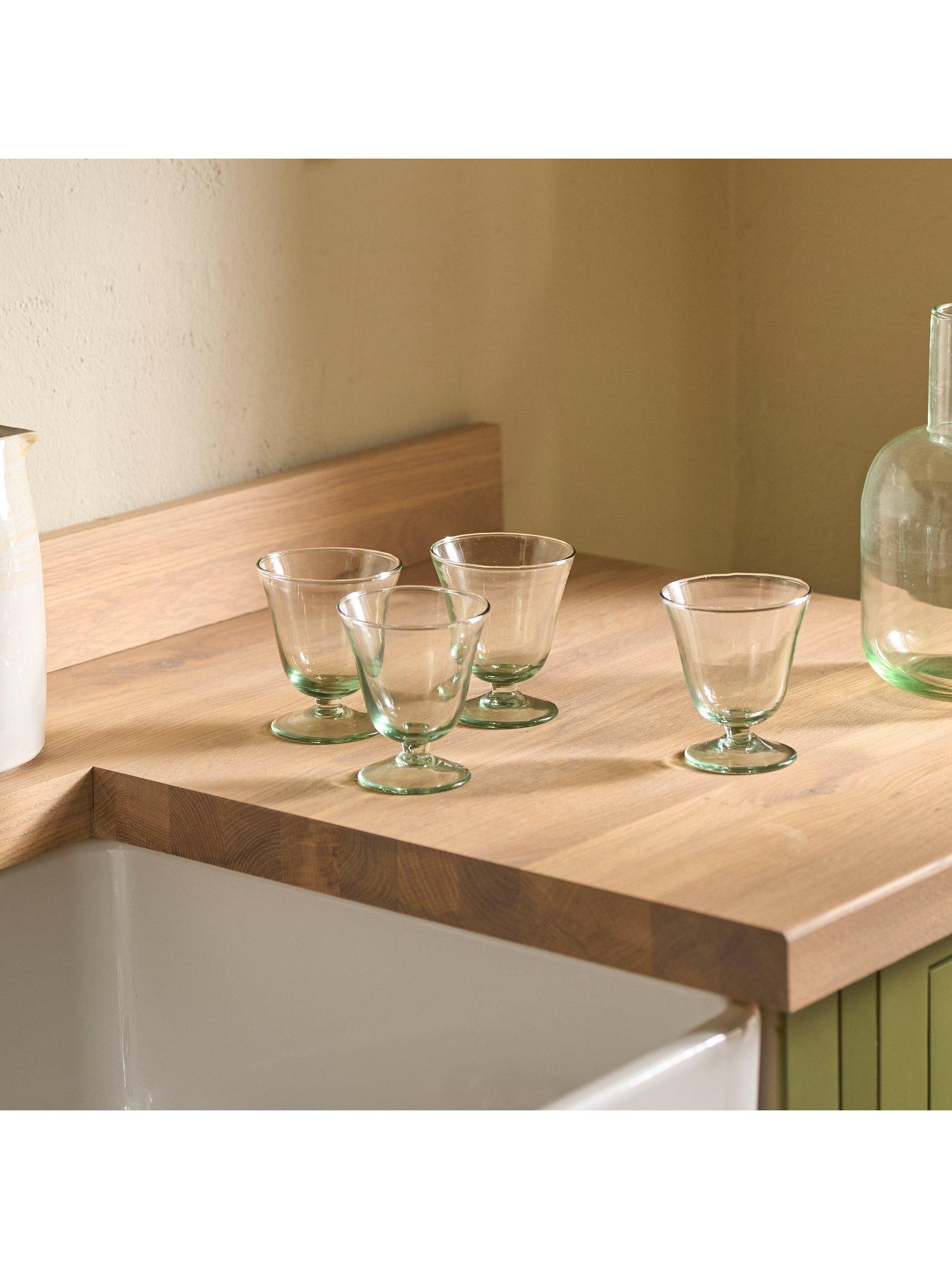 Neptune Primrose bistro glasses set of 4 green 275ml - British product