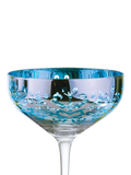 Artland coupe cocktail glasses with electroplated filigree 350ml - British product