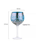 Artland filigree gin cocktail glasses 700ml blue, UK version