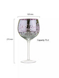 Artland filigree electroplated gin glasses lilac (British brand)