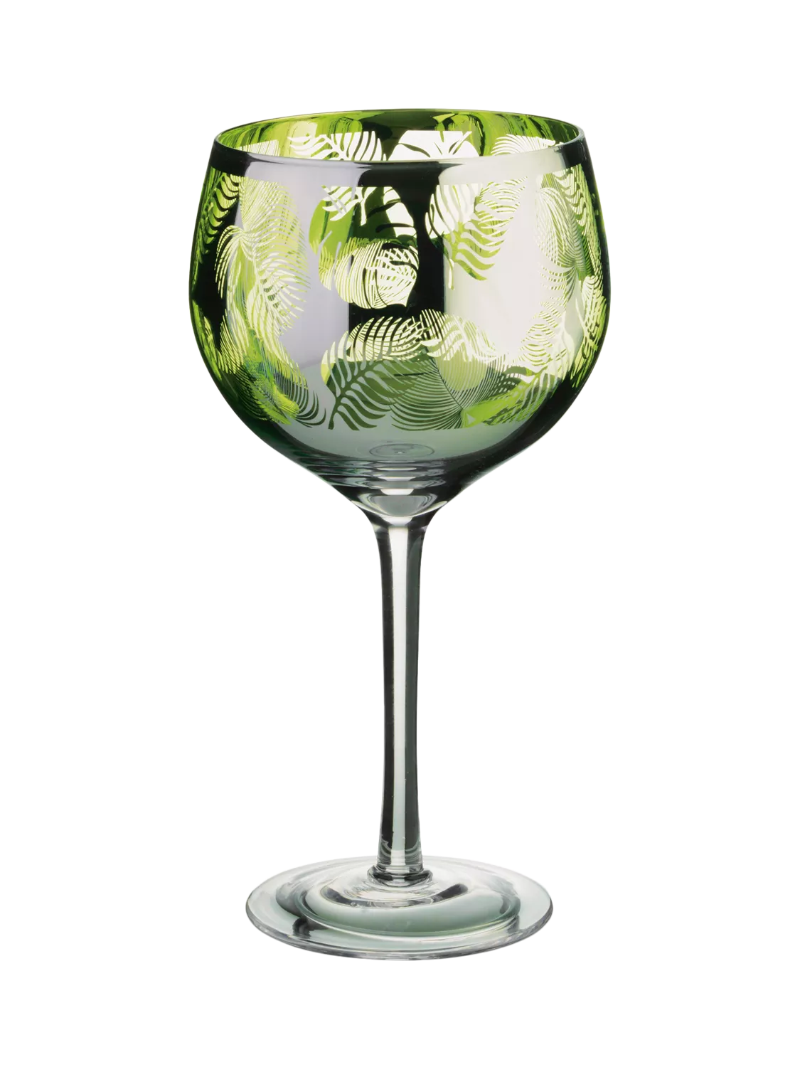 Artland Tropical Leaves gin cocktail glasses set of 4 700ml, UK version
