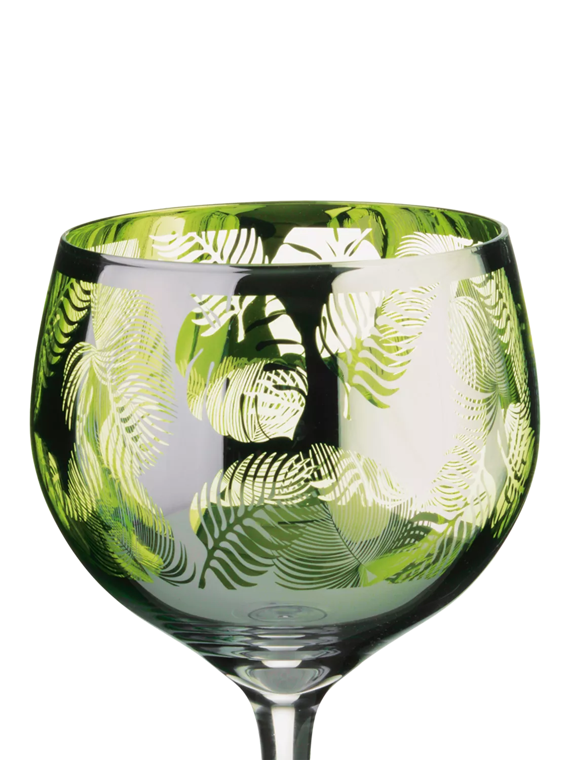 Artland Tropical Leaves gin cocktail glasses set of 4 700ml, UK version