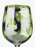 Artland tropical leaves electroplated wine glasses 500ml - British product