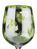 Artland tropical leaves electroplated wine glasses 500ml - British product