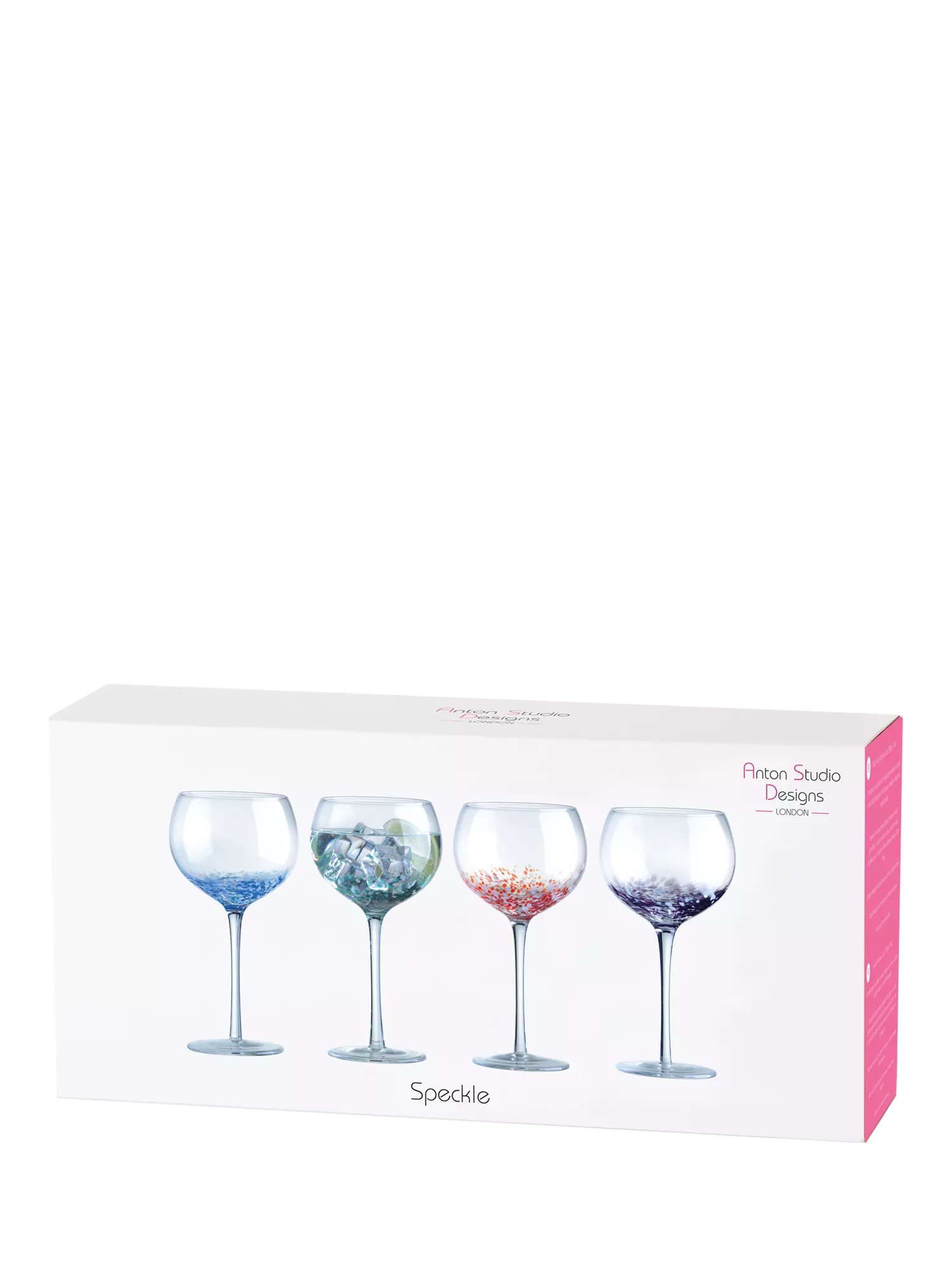 Anton Studio Designs speckle gin glasses set of 4 500ml, UK version