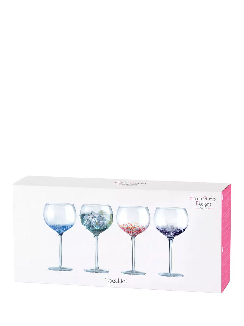 Anton Studio Designs speckle gin glasses set of 4 500ml, UK version