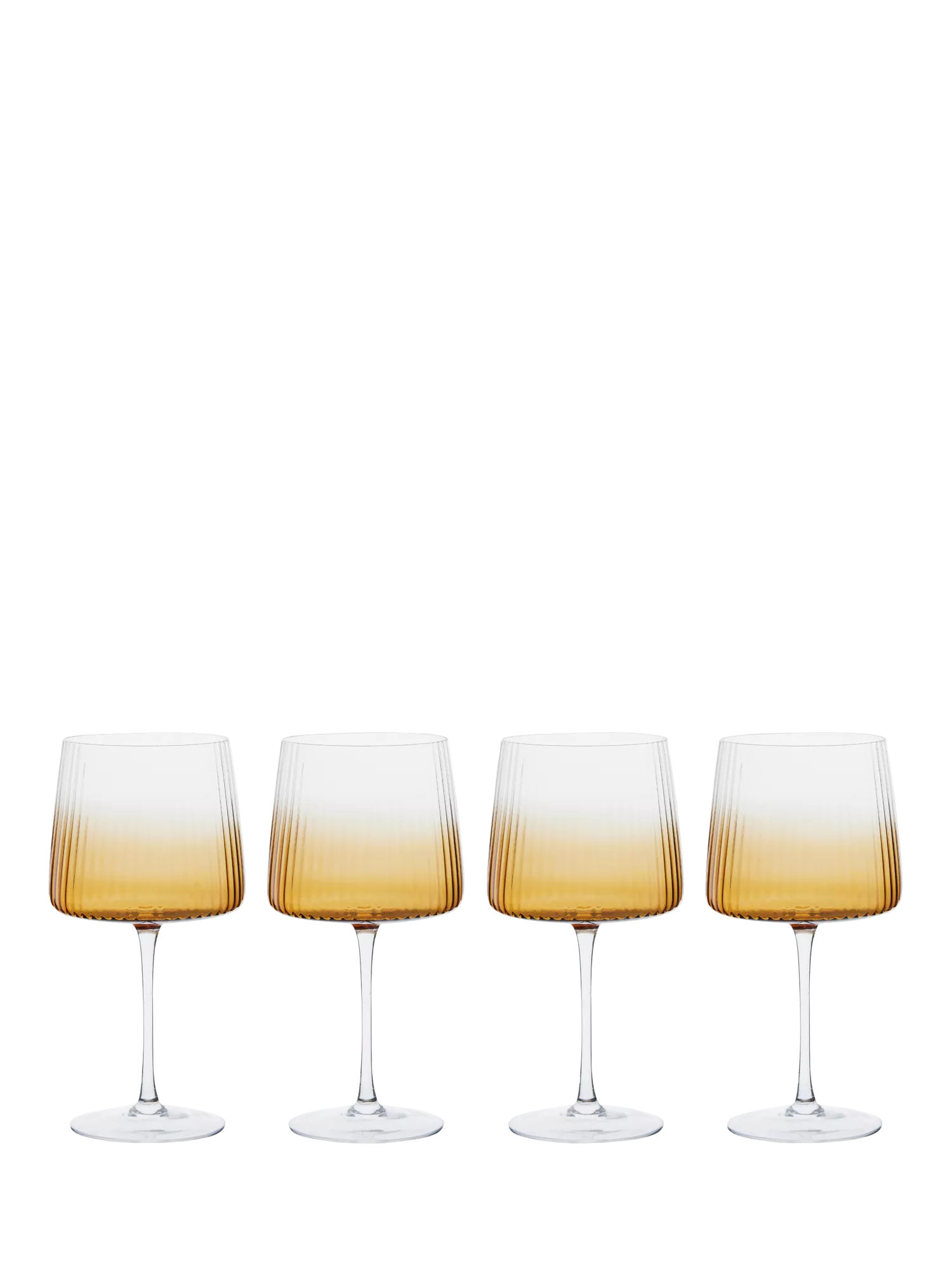Anton Studio Designs Empire gin glasses 700ml amber set of 4, imported from the UK