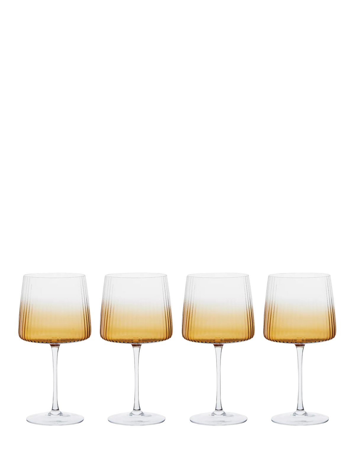 Anton Studio Designs Empire gin glasses 700ml amber set of 4, imported from the UK