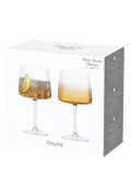 Anton Studio Designs Empire gin glasses 700ml amber set of 4, imported from the UK