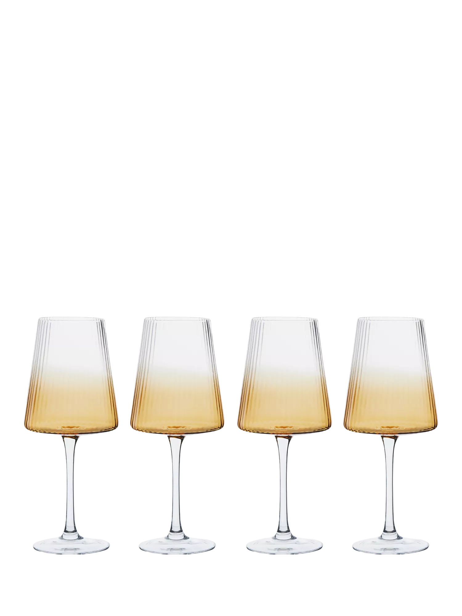 Anton Studio Designs Empire wine glasses amber set of 4, imported from the UK