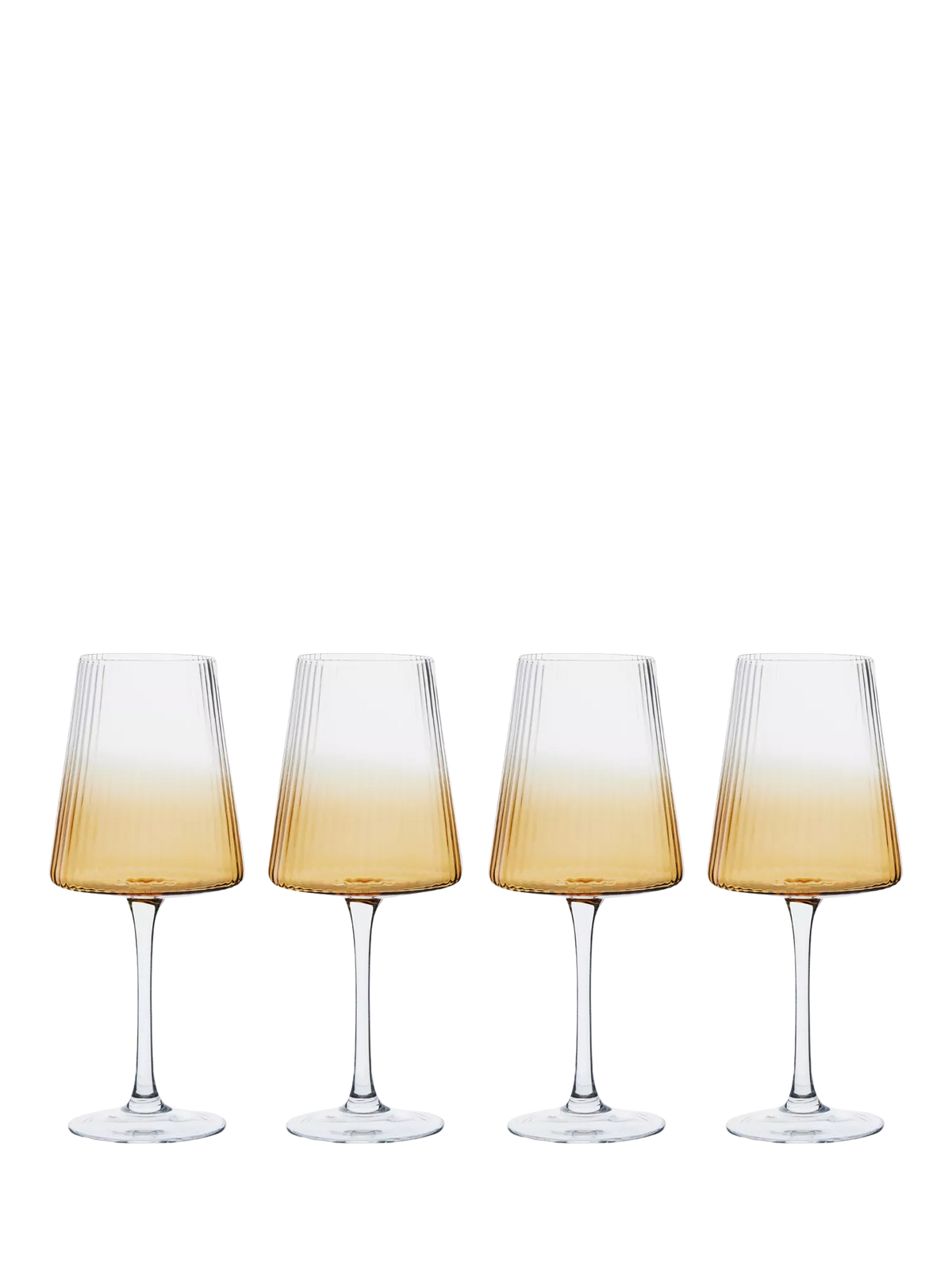 Anton Studio Designs Empire wine glasses amber set of 4, imported from the UK