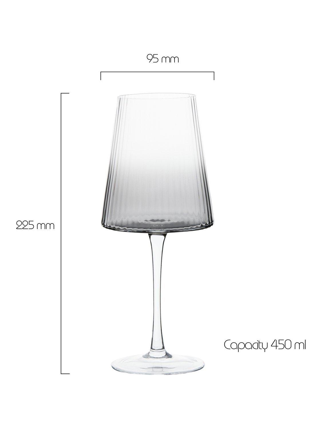 Anton Studio Designs Empire wine glasses smoke set of 4, UK version