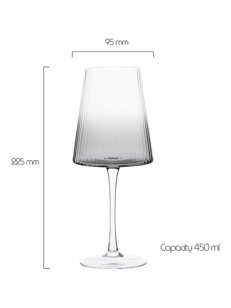 Anton Studio Designs Empire wine glasses smoke set of 4, UK version