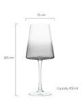 Anton Studio Designs Empire wine glasses smoke set of 4, UK version