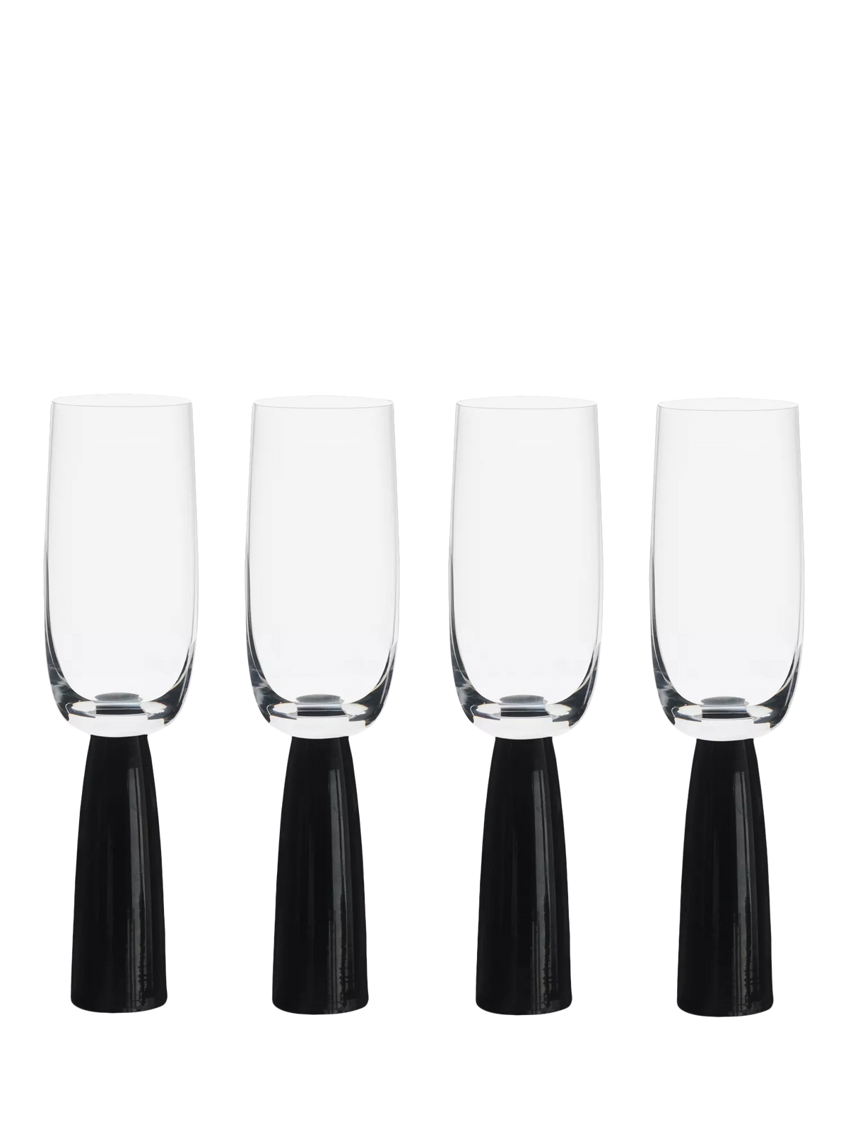Anton Studio Designs Oslo champagne flutes set of 4 black, UK version