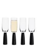 Anton Studio Designs Oslo champagne flutes set of 4 black, UK version