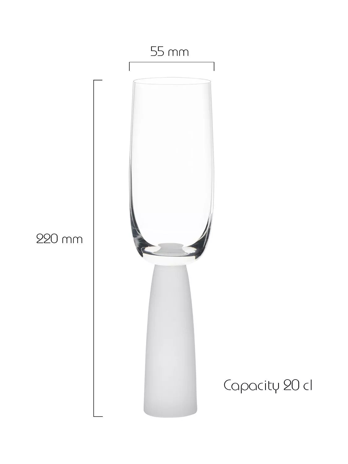 Anton Studio Designs Oslo Frost champagne flutes 200ml, imported from the UK