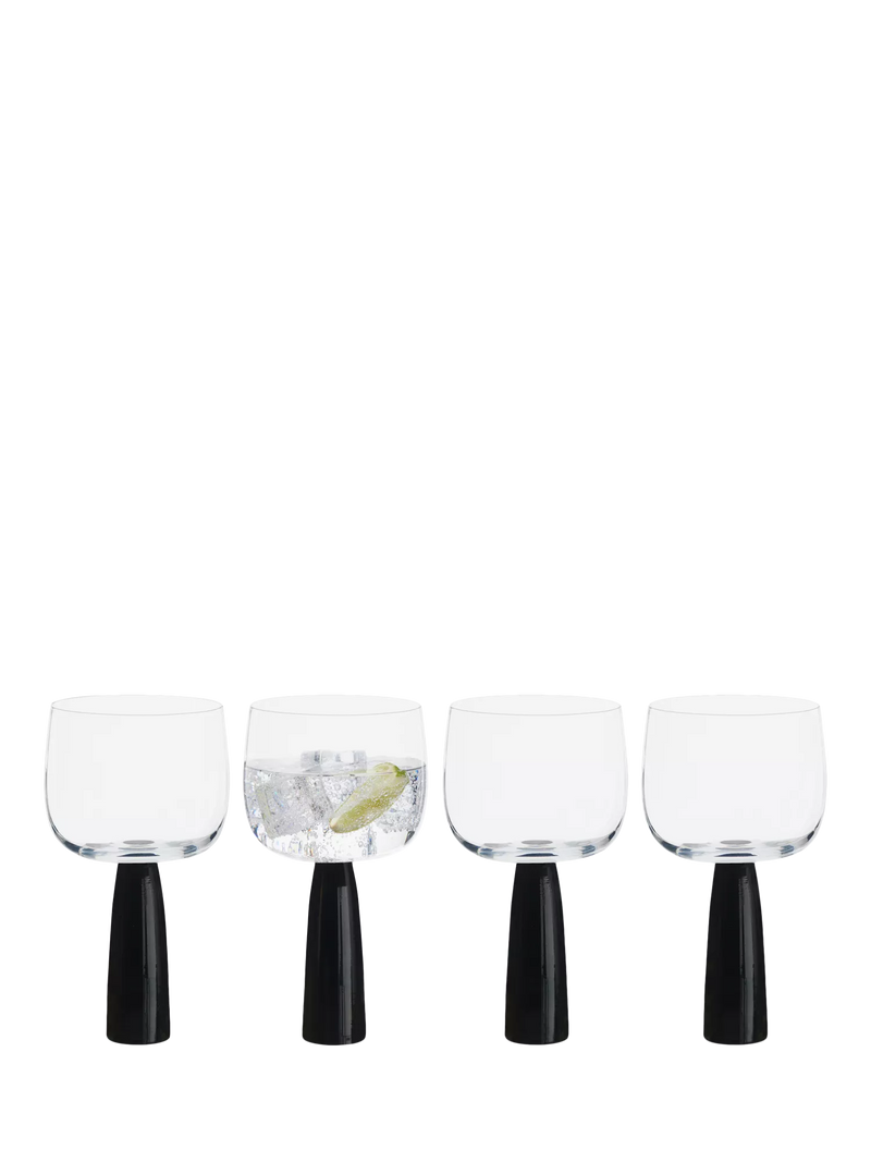 Anton Studio Designs Oslo gin glasses black stem 500ml - British product