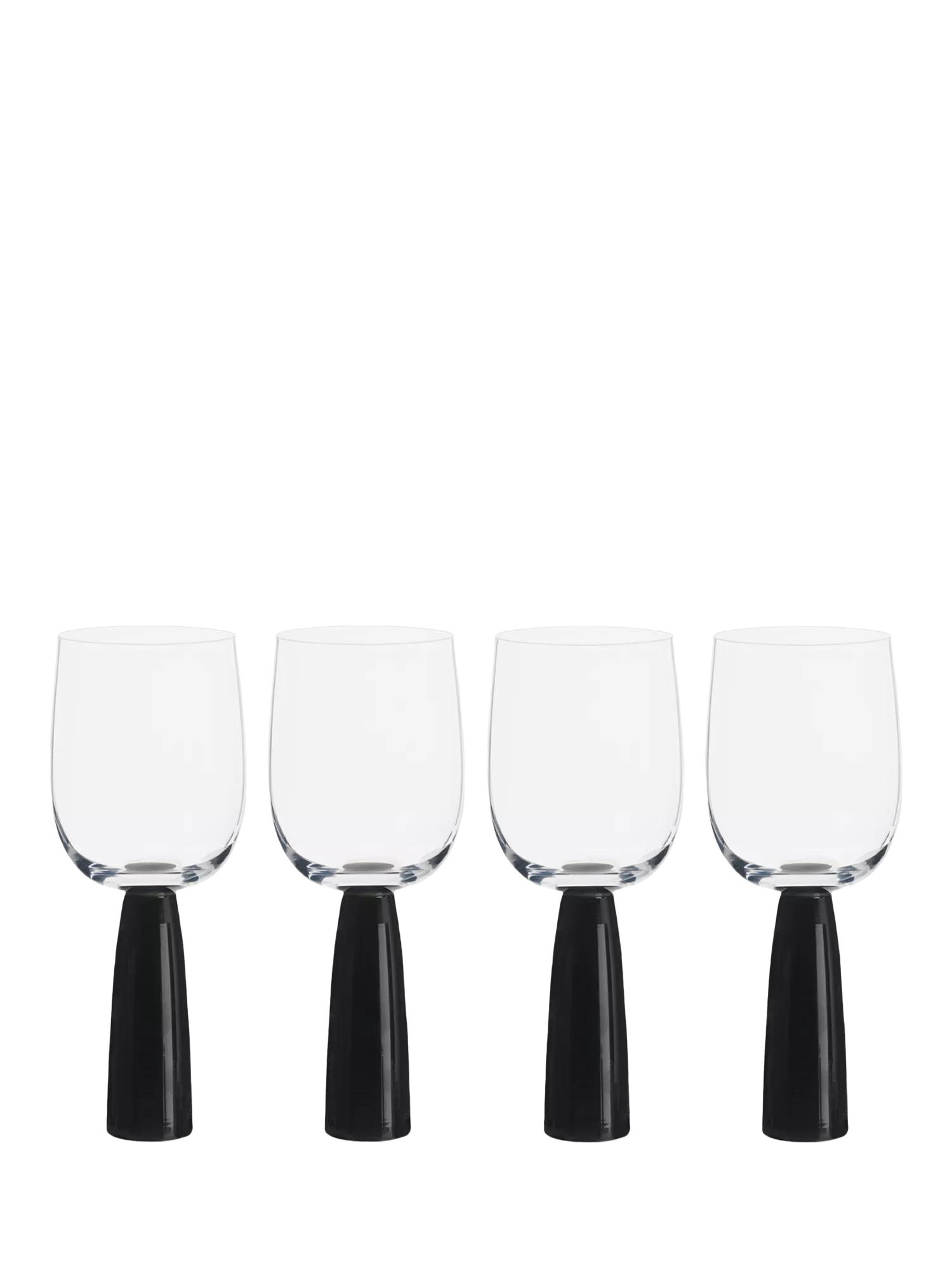 Anton Studio Oslo wine glass set 300ml black, imported from the UK