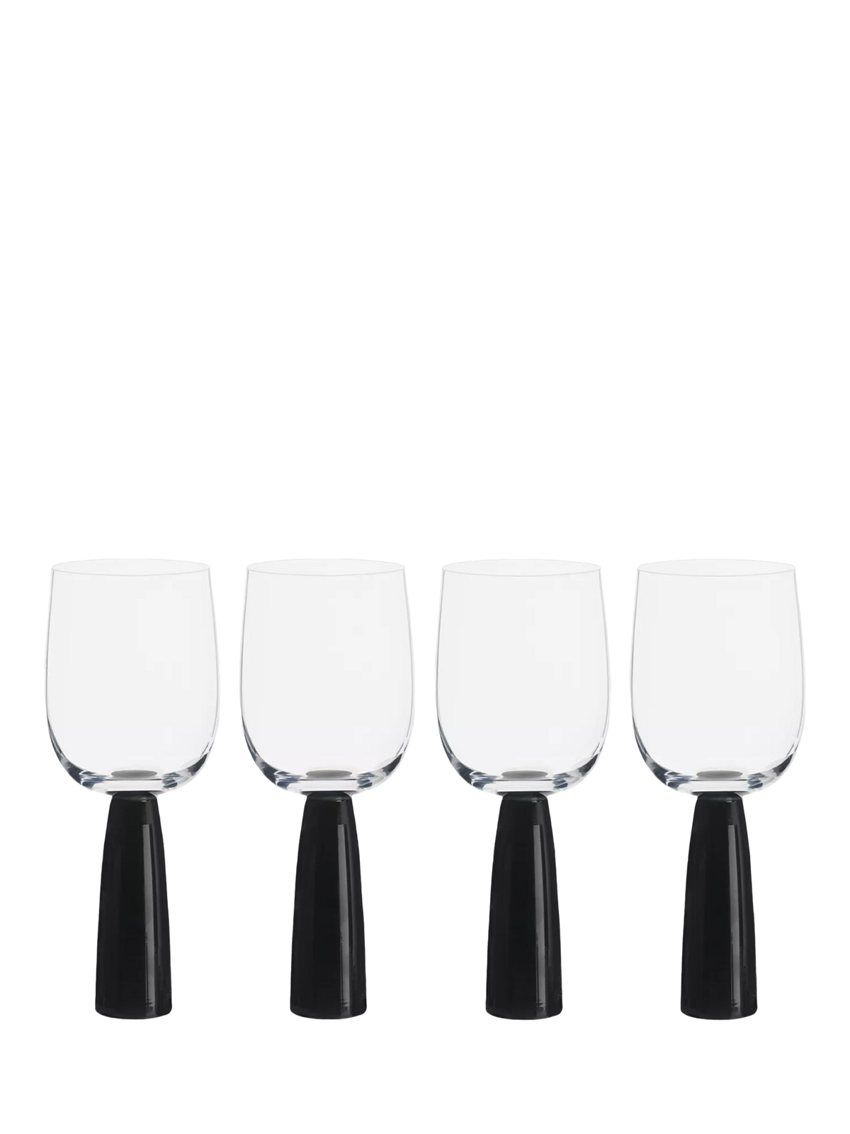 Anton Studio Oslo wine glass set 300ml black, imported from the UK