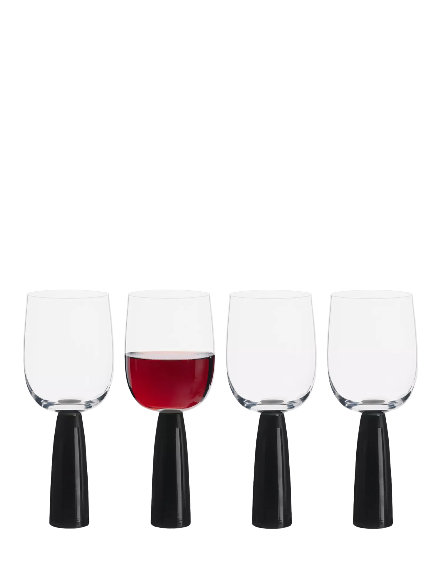 Anton Studio Oslo wine glass set 300ml black, imported from the UK