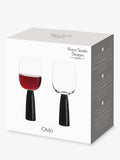 Anton Studio Oslo wine glass set 300ml black, imported from the UK