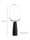 Anton Studio Oslo wine glass set 300ml black, imported from the UK