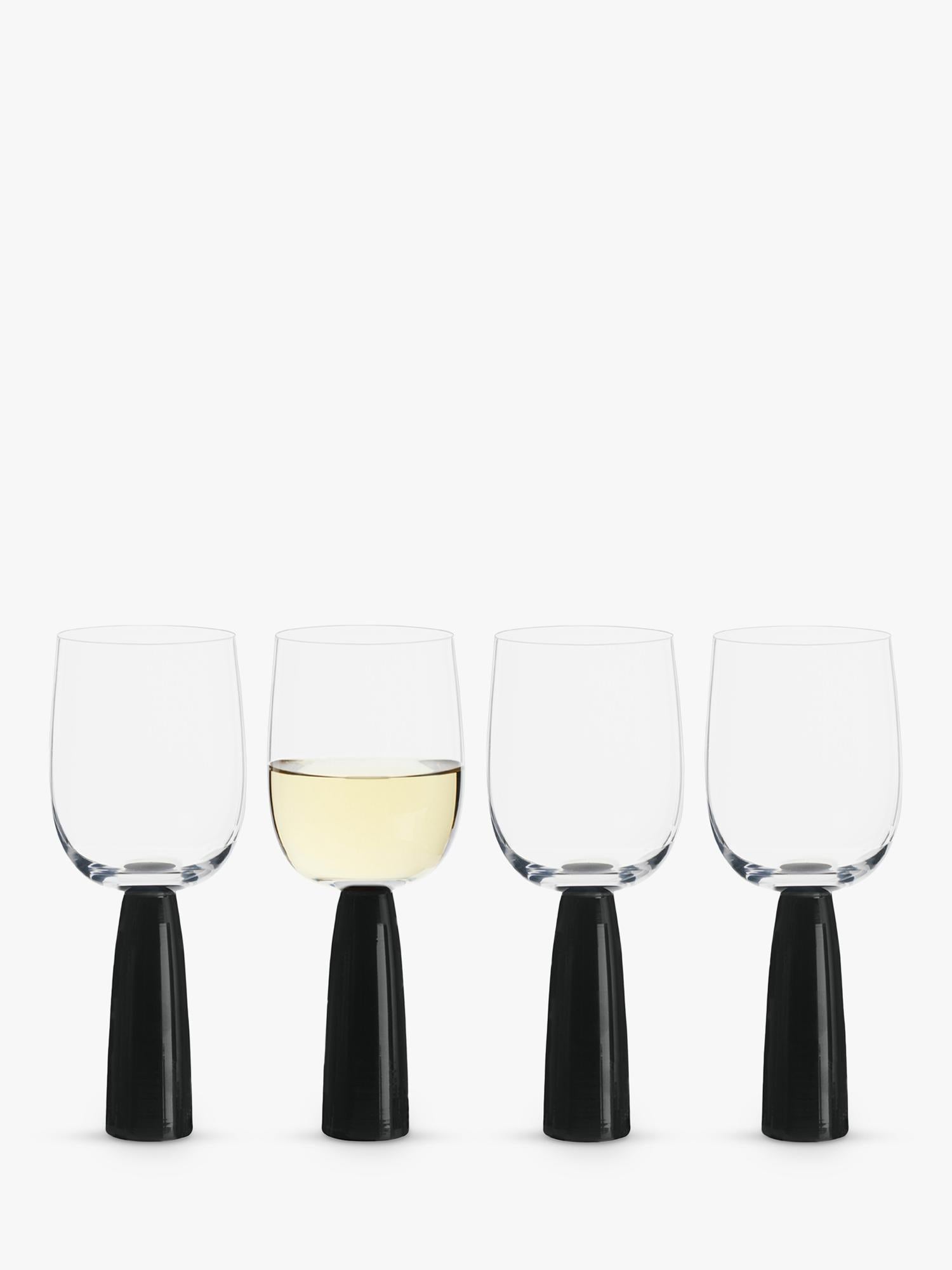 Anton Studio Oslo wine glass set 300ml black, imported from the UK