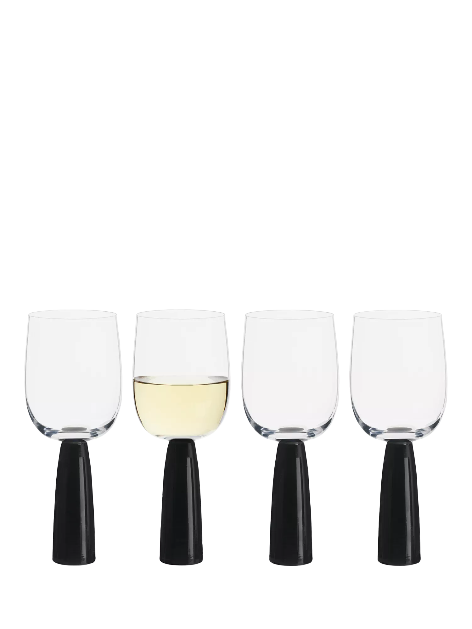 Anton Studio Oslo wine glass set 300ml black, imported from the UK