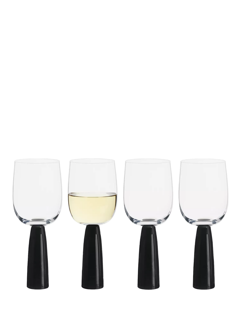 Anton Studio Oslo wine glass set 300ml black, imported from the UK
