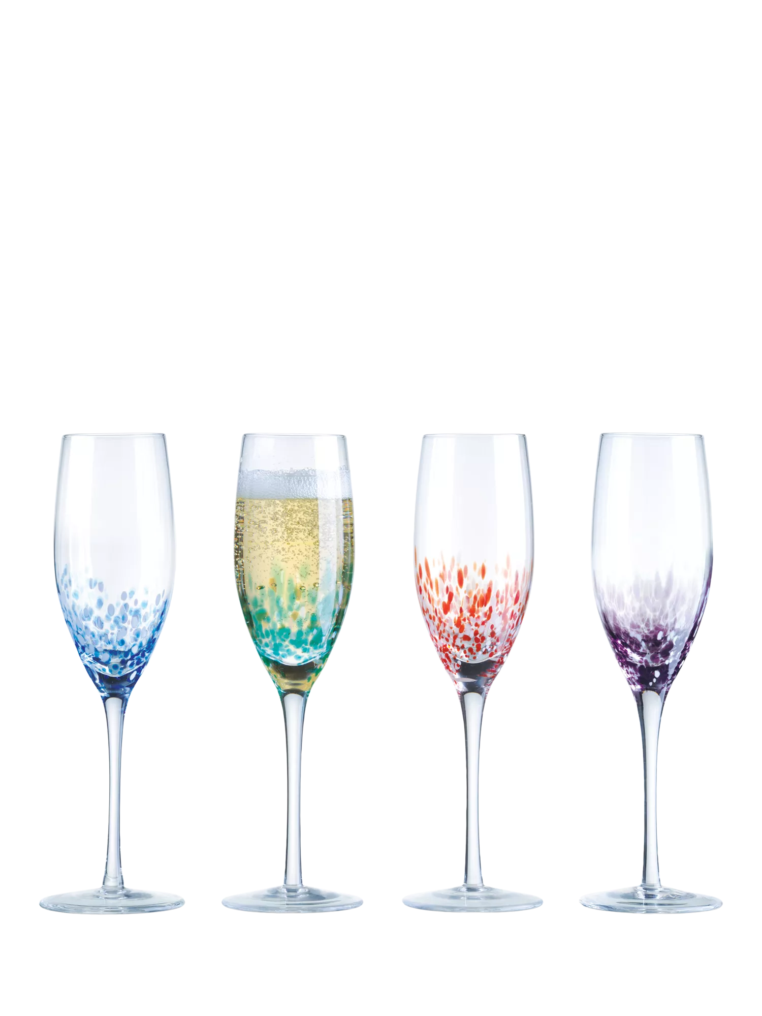 Anton Studio Designs speckle champagne flute set 250ml, imported from the UK