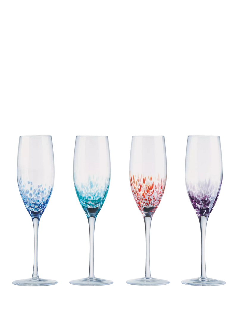 Anton Studio Designs speckle champagne flute set 250ml, imported from the UK