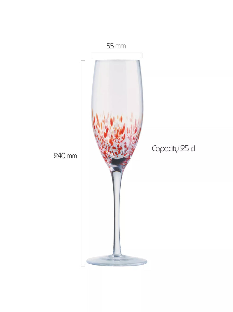 Anton Studio Designs speckle champagne flute set 250ml, imported from the UK