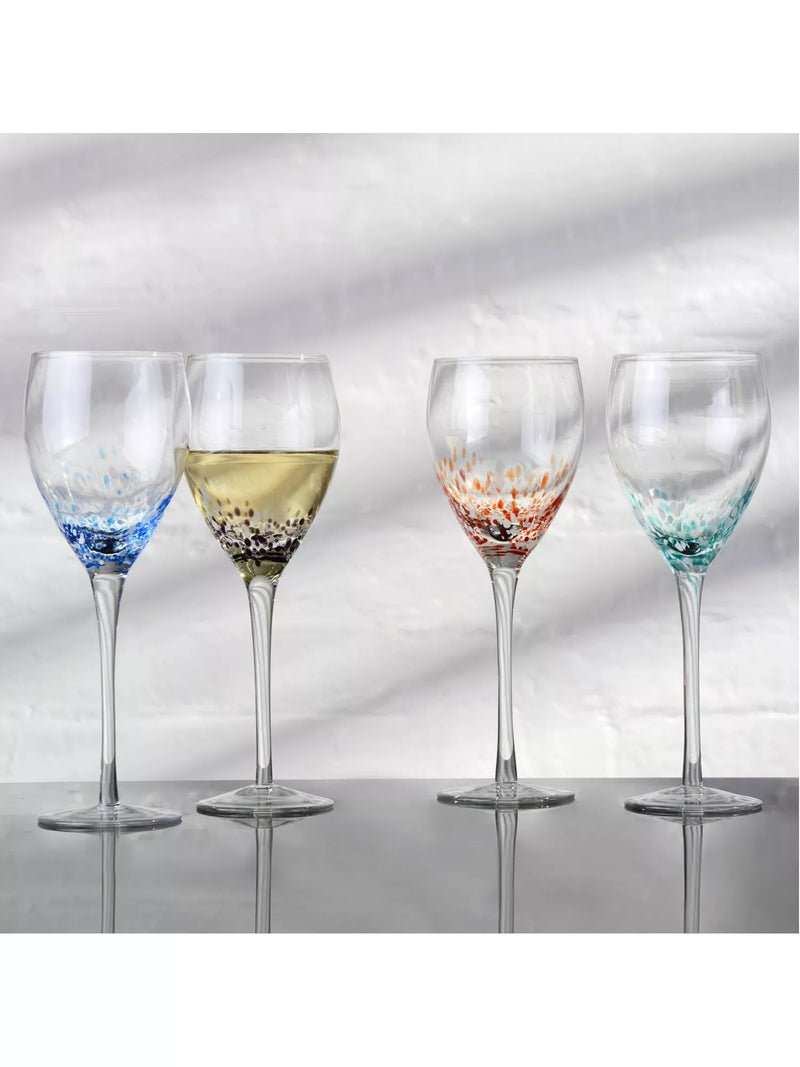 Anton Studio Designs speckle wine glasses set of 4 350ml - British product