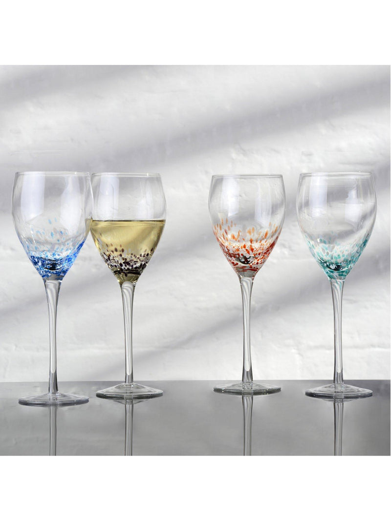 Anton Studio Designs speckle wine glasses set of 4 350ml - British product