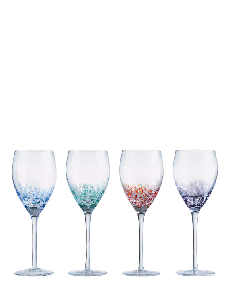 Anton Studio Designs speckle wine glasses set of 4 350ml - British product