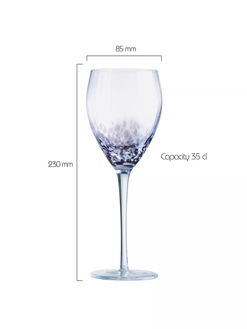 Anton Studio Designs speckle wine glasses set of 4 350ml - British product