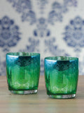Artland peacock electroplated glass tumbler 450ml - British product