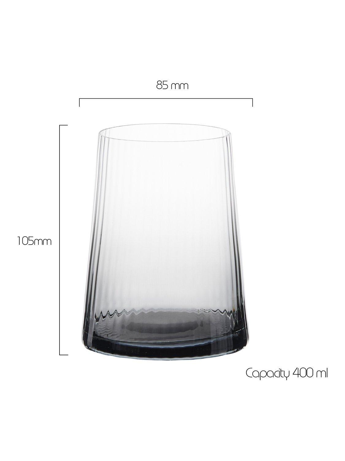 Anton Studio Designs Empire tumblers set of 4 smoke (British brand)
