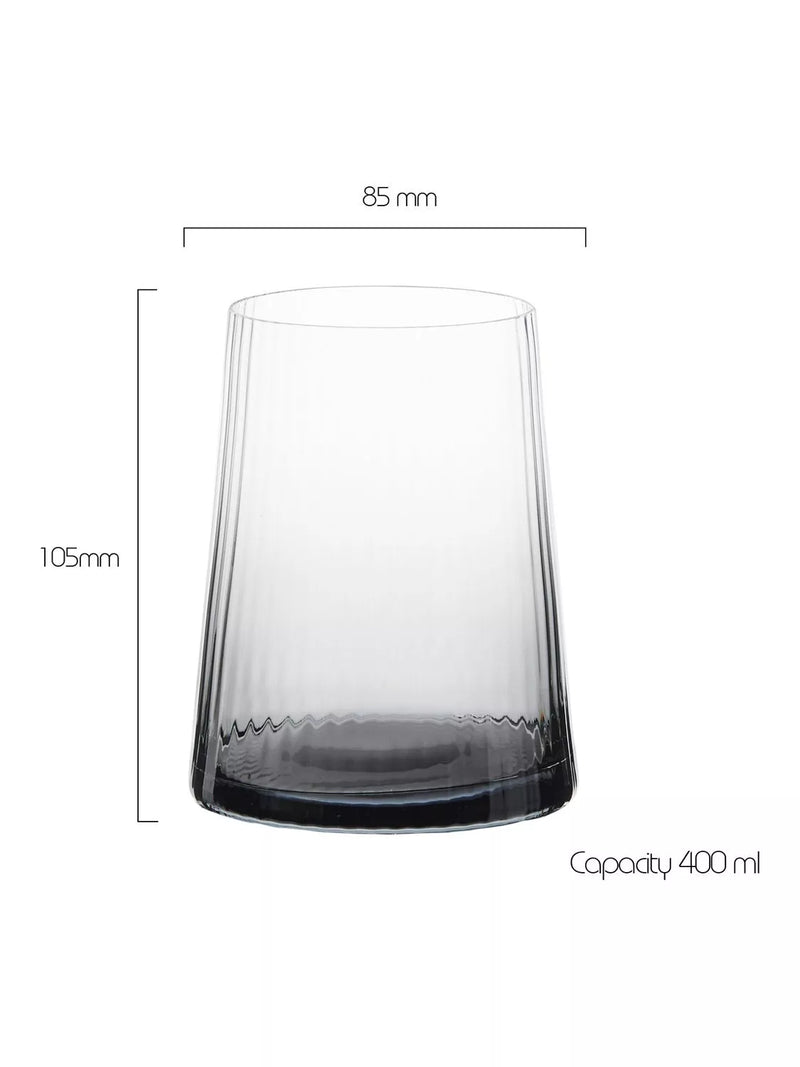 Anton Studio Designs Empire tumblers set of 4 smoke (British brand)
