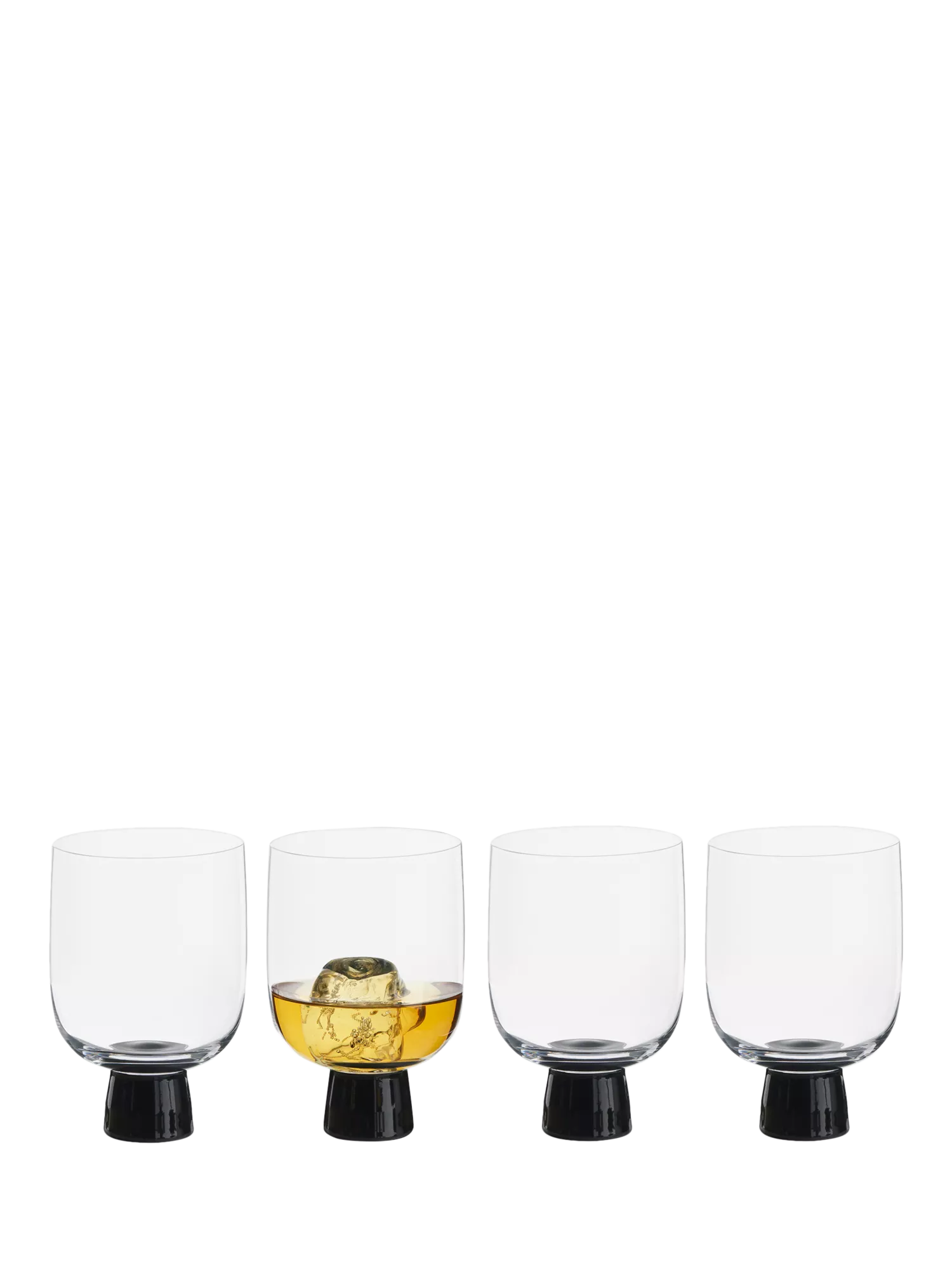 Anton Studio Designs black double old fashioned glass tumblers (British brand)